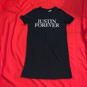 Black Justin Bieber Divided Dress
